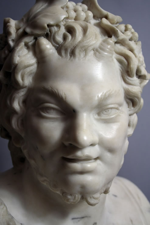 Fine white marble bust of a satyr attributed to Jean Raon (1630-1707)