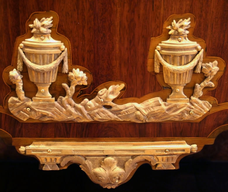 Transitional D-shaped commode attributed to Charles Topino