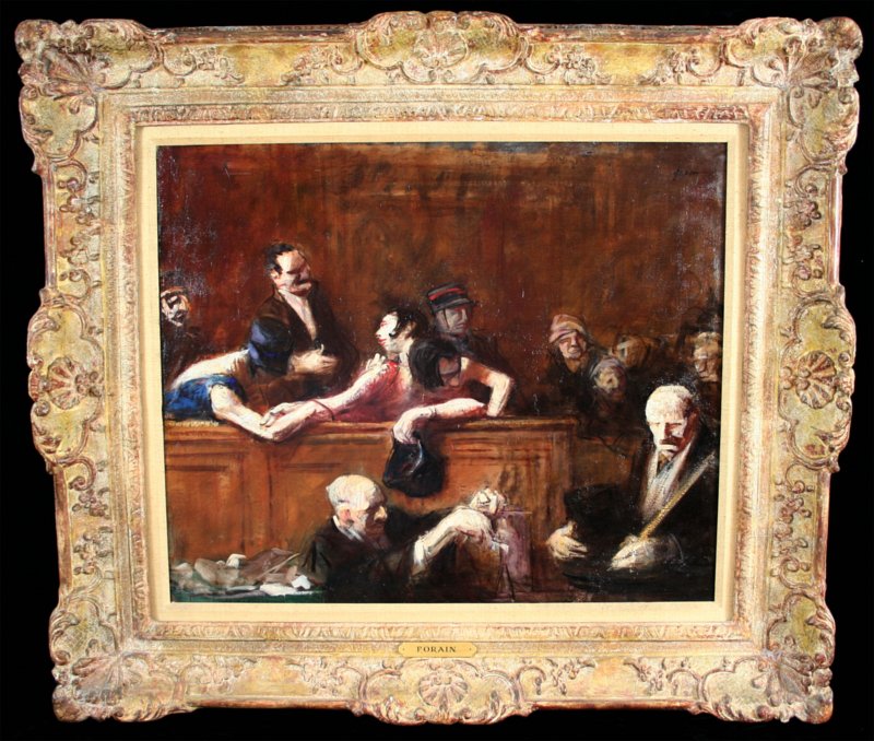 Courtroom scene by Forain