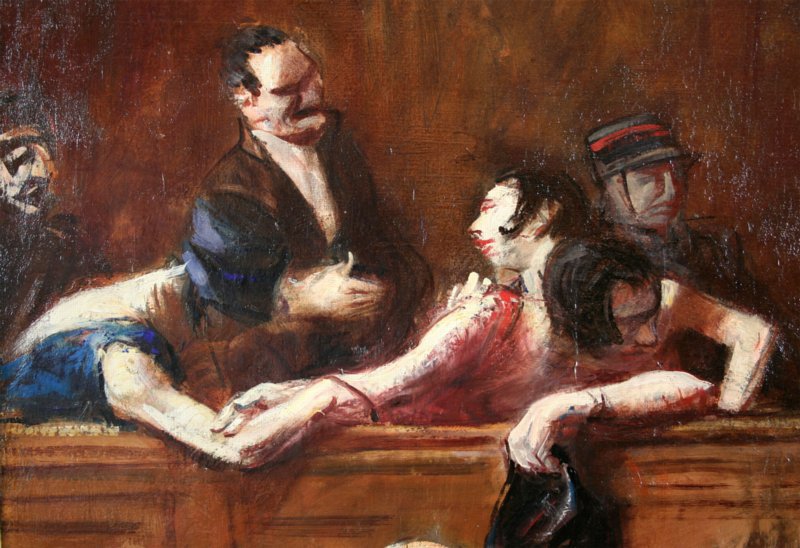 Courtroom scene by Forain