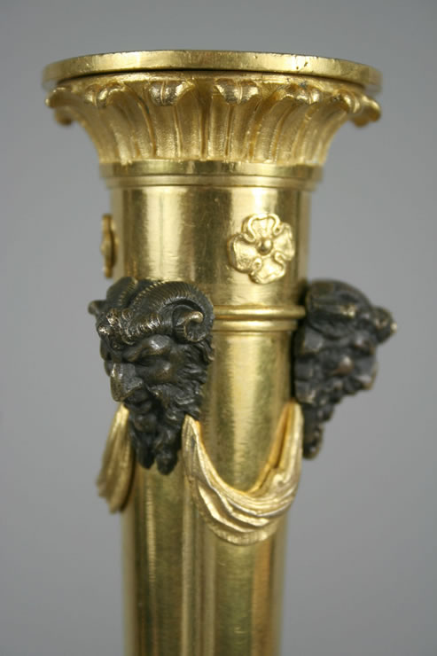 Roman neoclassical candlestick with griffins attributed to Giuseppe Valadier