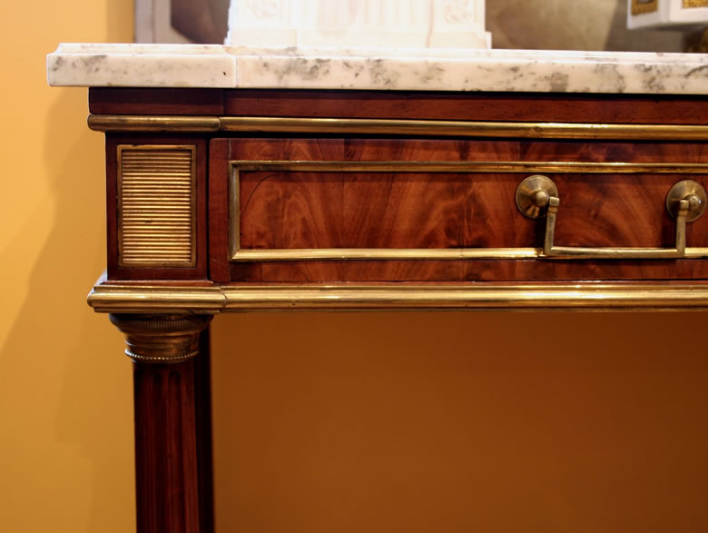 Louis XVI mahogany console-desserte