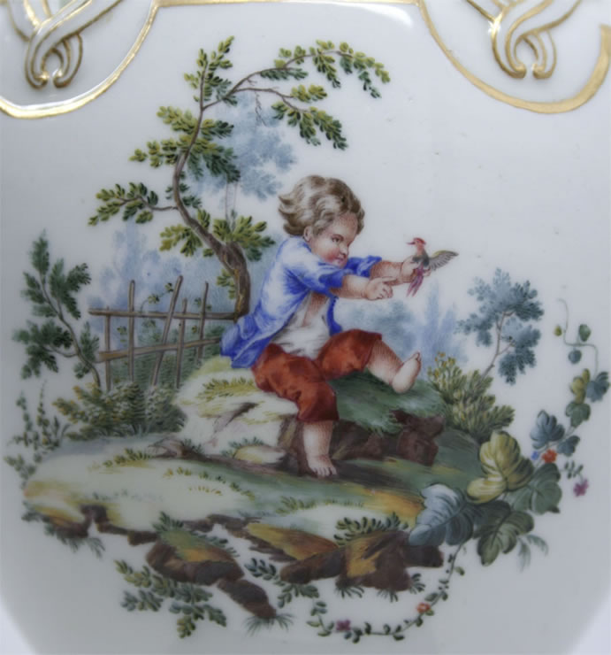 Pair of Vincennes Pots Pourri Pompadour 