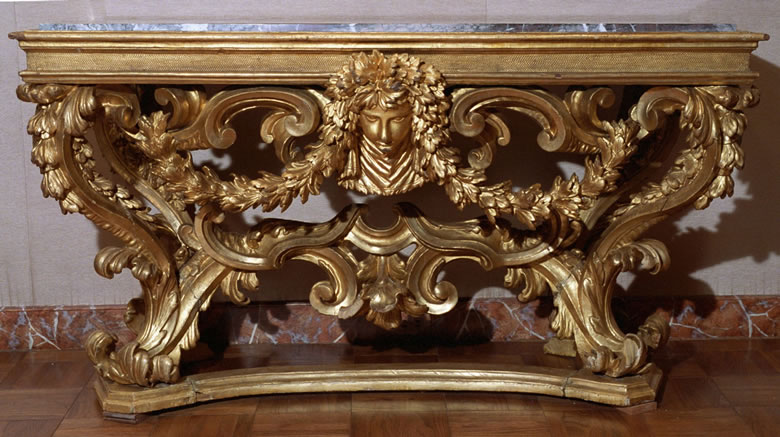 Roman baroque gilded console table