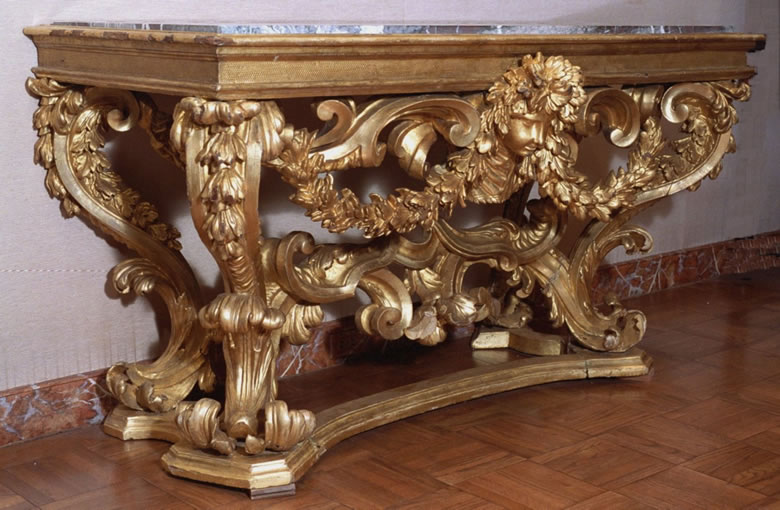 Roman baroque gilded console table