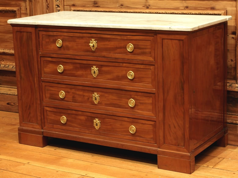 Louis XVI Mahogany commode-secretaire