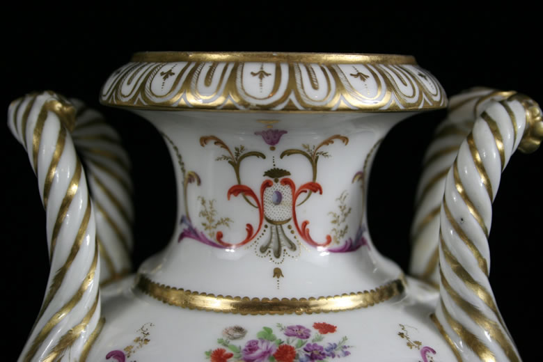  Louis XVI Paris porcelain vases from the Angoulme factory.