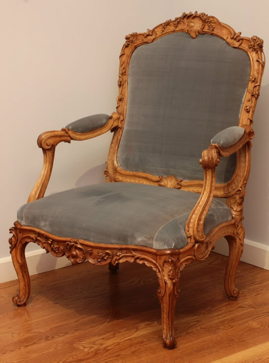 Pair Louis XV  fauteuils by Louis Cresson