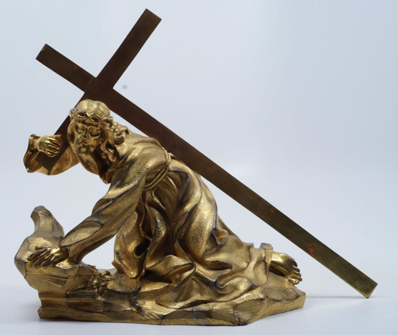 Algardi fallen Christ on original base
