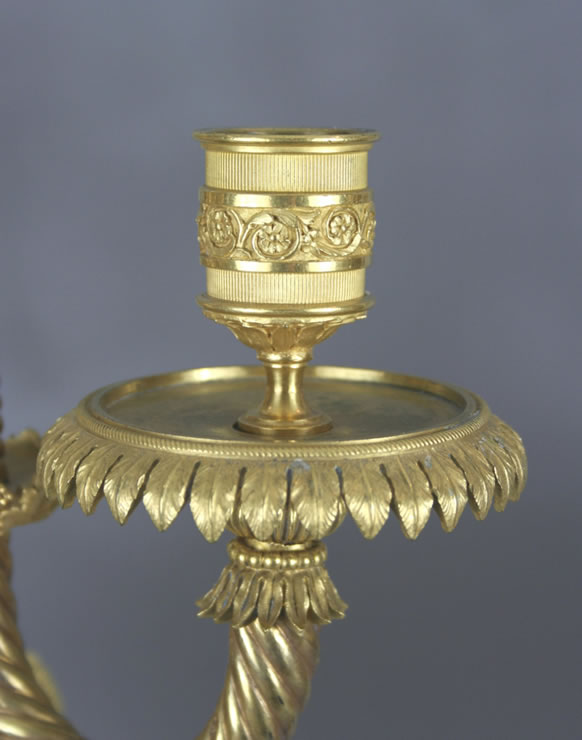 Three-light ormoulu candelabra attributed to Francois Remond