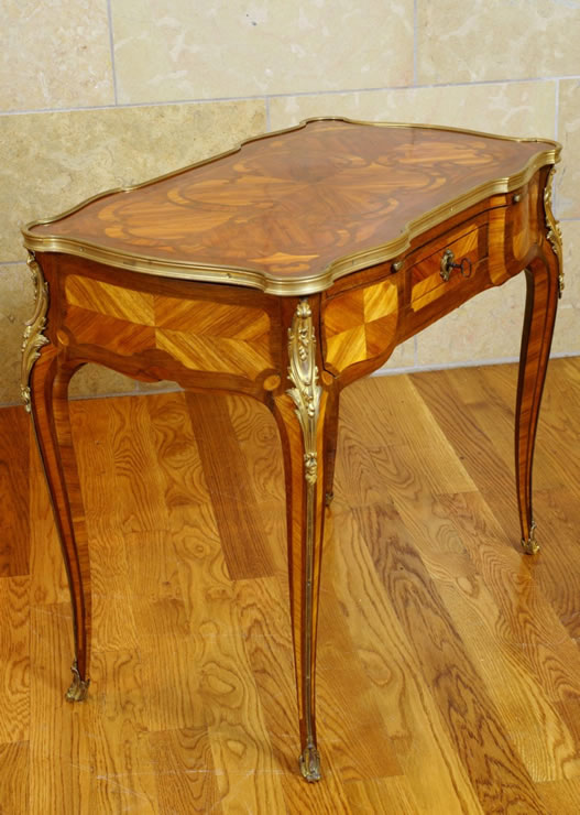 Louis XV table mecanique signed Garnier