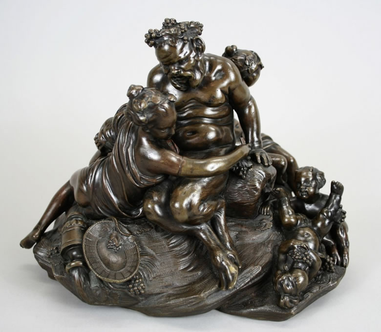  Bronze sculpture of Silenus by Etienne-Maurice Falconet after Boucher.