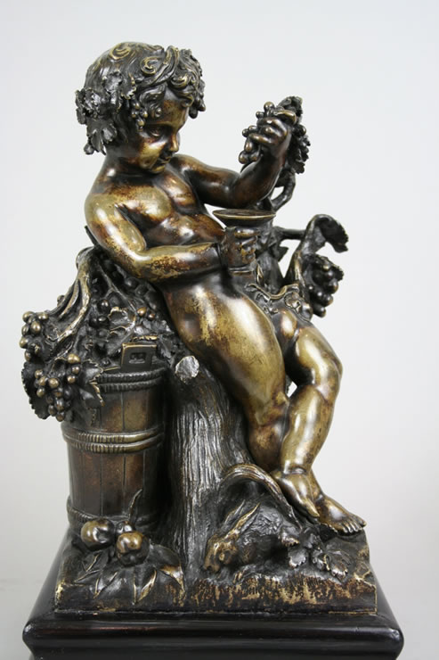 Pair Italian bronze figures