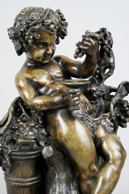 Pair Italian bronze figures