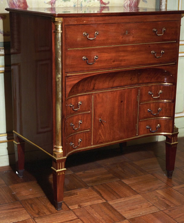 David Roentgen mahogany secretaire-cabinet