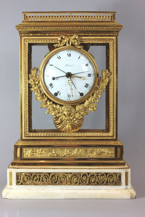 Louis XVI ormoulu pendule-cage by Sotiau