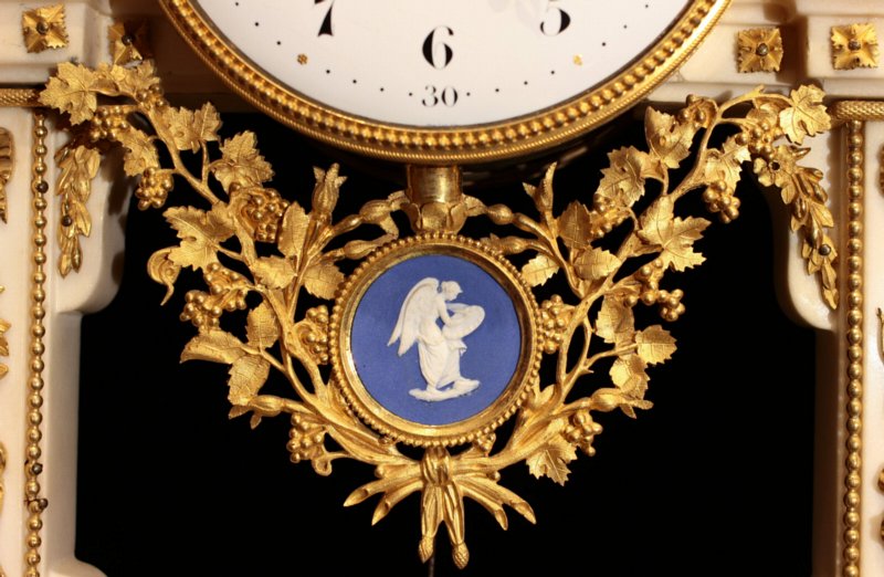 Louis XVI portico clock by Robinet from duc de Penthivre