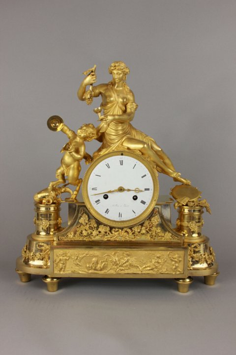 Empire Ormolu Bacchante clock