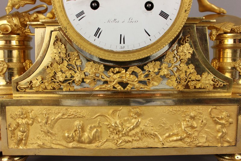 Empire Ormolu Bacchante clock