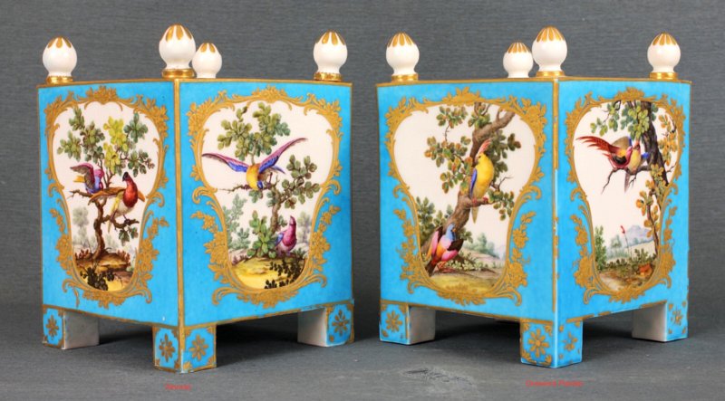 Two Sevres Orange tubs by Aloncle and Armand l'ain