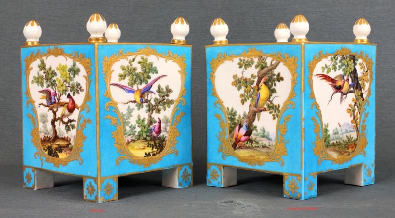 Two Sevres Orange tubs by Aloncle and Armand l'ain