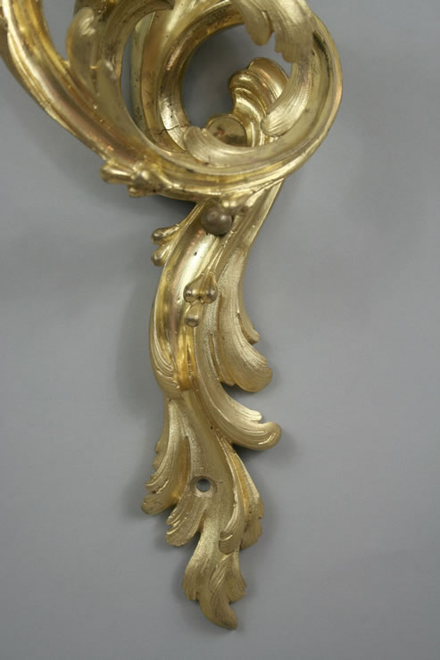 Louis XV two light ormolu wall sconces