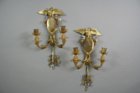 Exceptionally rare pair Louis XVI ormolu and silver appliques