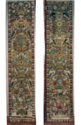 Pair of 17th century Italian baroque silk and metallic thread hangings
