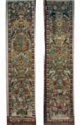 Pair of 17th century Italian baroque silk and metallic thread hangings