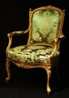 Transitional Louis XV/XVI armchair with original water and oil gilding