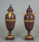 Pair Louis XVI Porphyry Vases