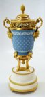 Rare Wedgwood vase mounted in two-color Louis XVI ormolu 