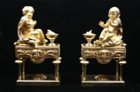 Pair small Louis XVI ormoulu chenets