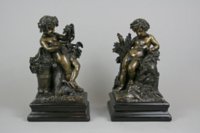 Pair Italian bronze figures