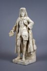 Voltaire alabaster by Jean-Claude-Francois Joseph Rosset