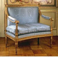 Louis XVI gilded marquise for a niche