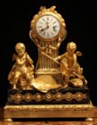 Louis XVI ormoulu and portor marble clock by Lepaute commemorating the eclipse of 1764